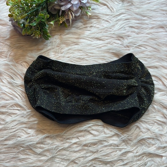 Intimately Free People Gold Metallic Black Bandeau sz XS/S - Picture 5 of 6